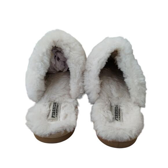 Dearfoams Fireside Women size 10 Sydney Genuine Shearling Moccasin Slippers soft - Picture 12 of 12